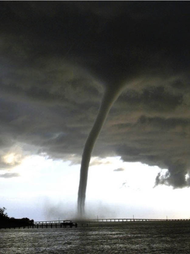 Whirlwind over the ocean