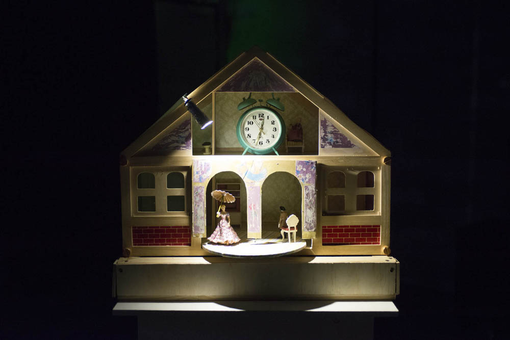 Dollhouse with clock